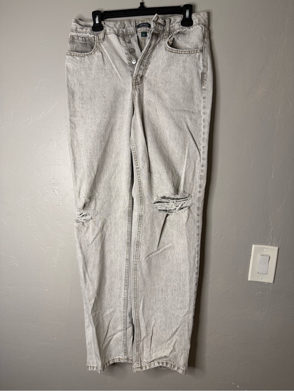 wild fable Light Gray High-Rise Distressed Jeans
